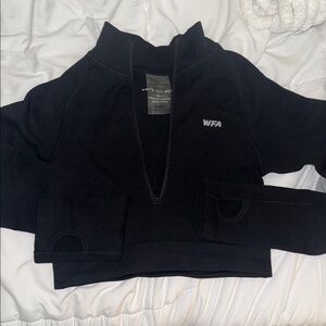 White Fox Sport Cropped Zip Up